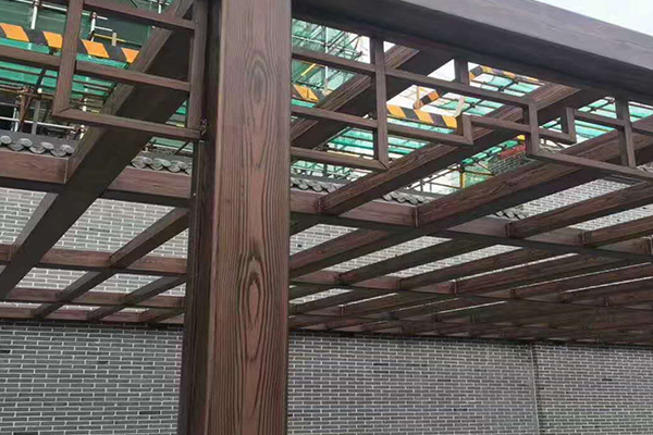 攀枝花车库入口不锈钢仿木纹漆施工